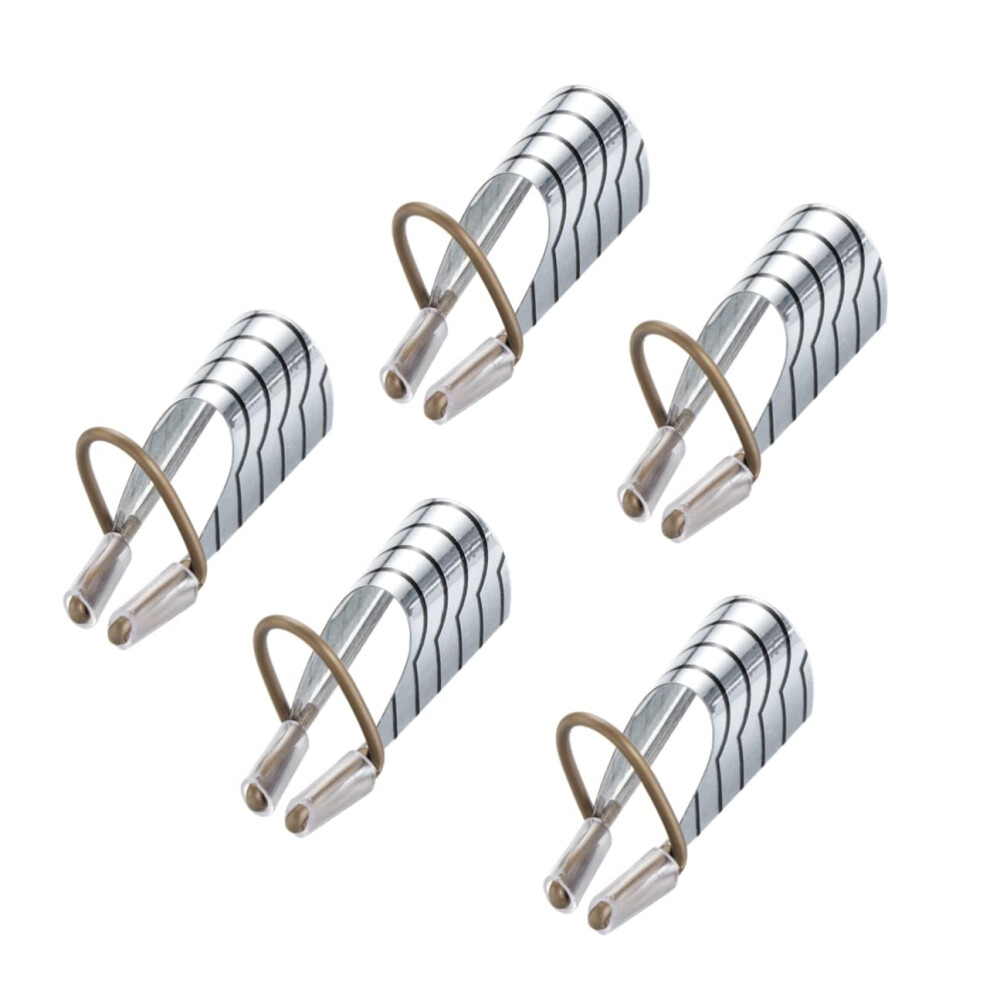 Silver 5Pcs Foil Reusable Nail Extension Forms For Acrylic Nails Salon And Home Use