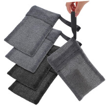 Exfoliating Soap Saver Bag Set of 4 Soft Nylon Body Scrubber Pouches with Quick Dry Mesh for Shower