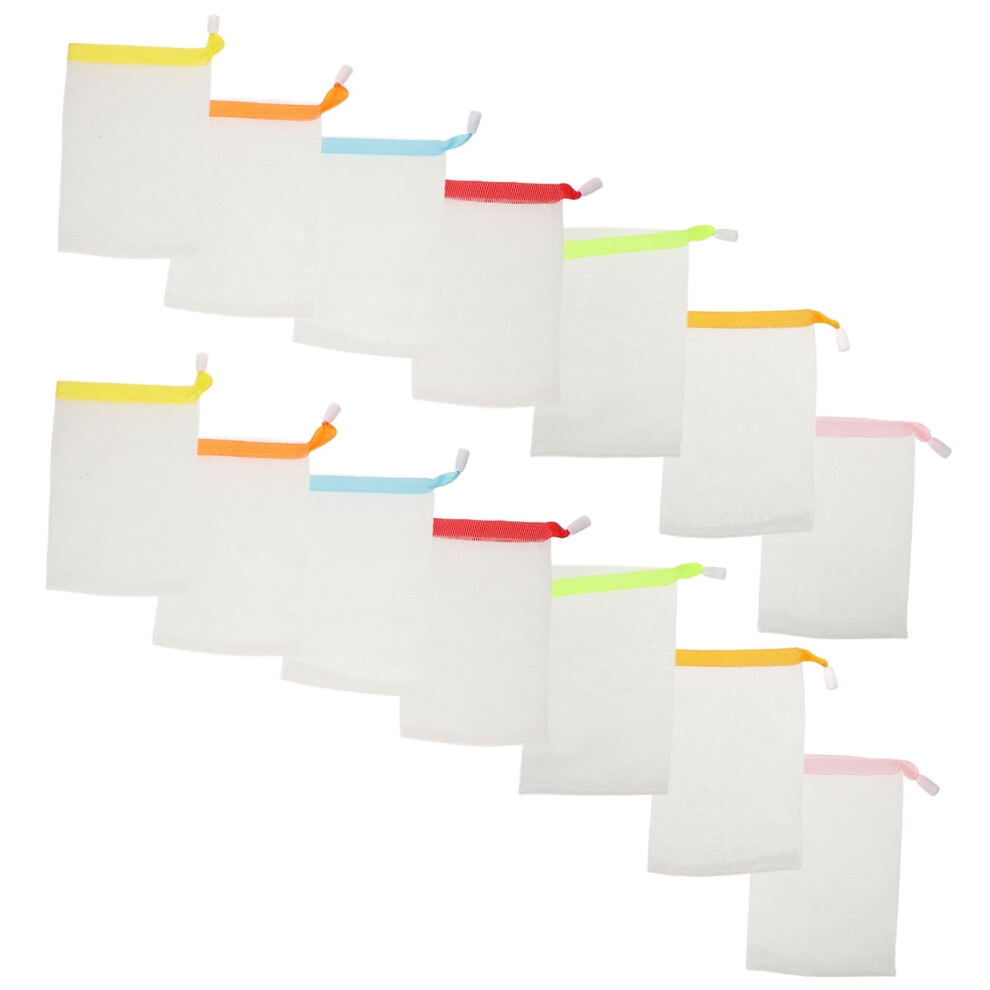 Soap Saver Bag 20pcs Reusable Mesh Drawstring Pouch for Gentle Exfoliation Bath and Shower