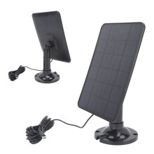 Monocrystalline Solar Panel 10W 5V Waterproof for Wireless Security IP65 Black