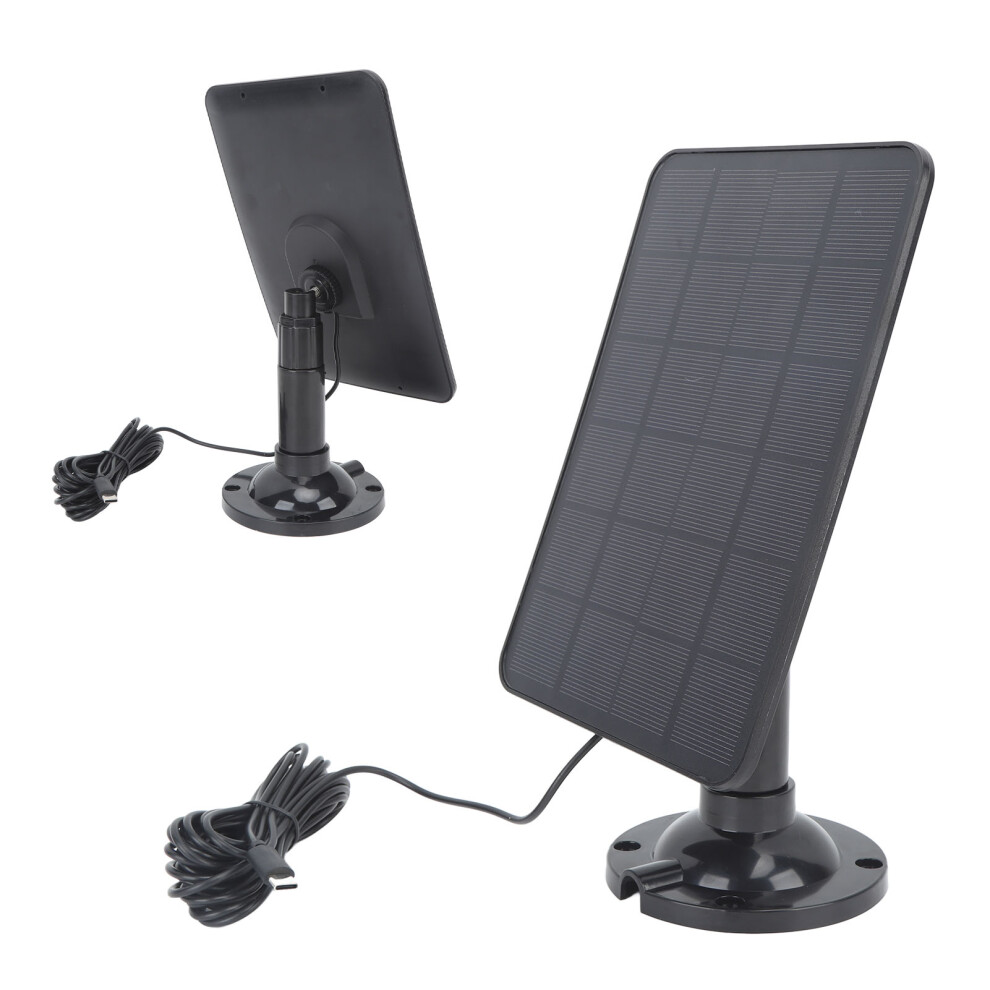 Monocrystalline Solar Panel 10W 5V Waterproof For Wireless Security Ip65 Black 9481393704415