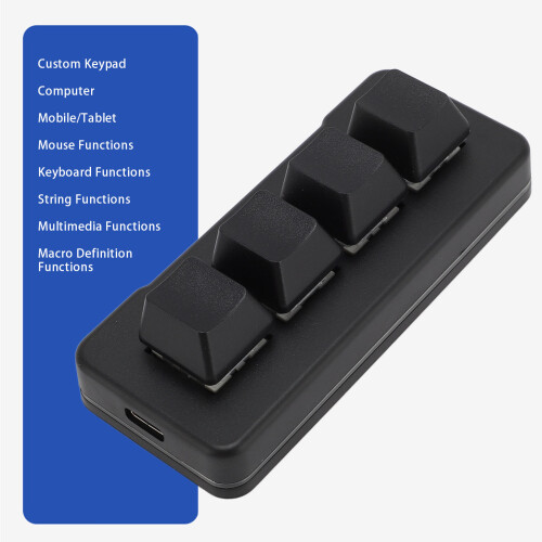 Small Wireless Mechanical 2.4G Bluetooth USB RGB Keypad with Macro and 3 Layers 2