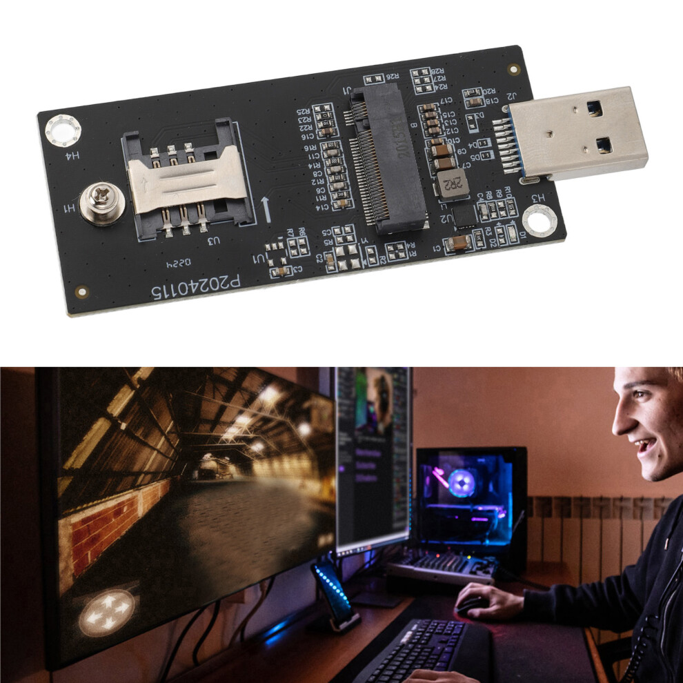 Ngff M.2 Keyb 4G/5G Wwan Adapter With Usb 3.0 Sim Slot & 4 External Antennae 7631384117409