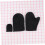 Self Tanning Mitt Set with Back Applicator, Reusable Flocking Gloves for Even Coverage, Black 2