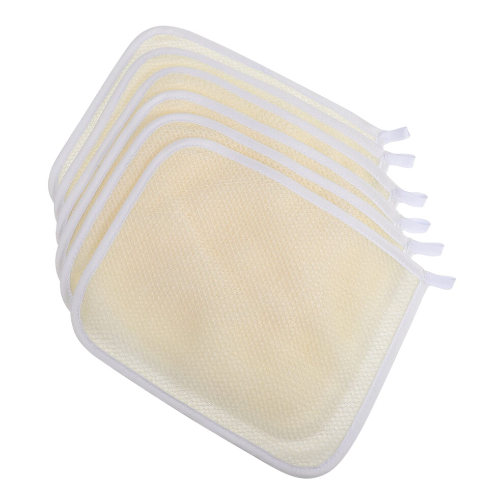 6pcs Exfoliating Washcloths Nylon Bath Towels for Body Scrubbing Deep Exfoliation Quick Drying Travel Friendly