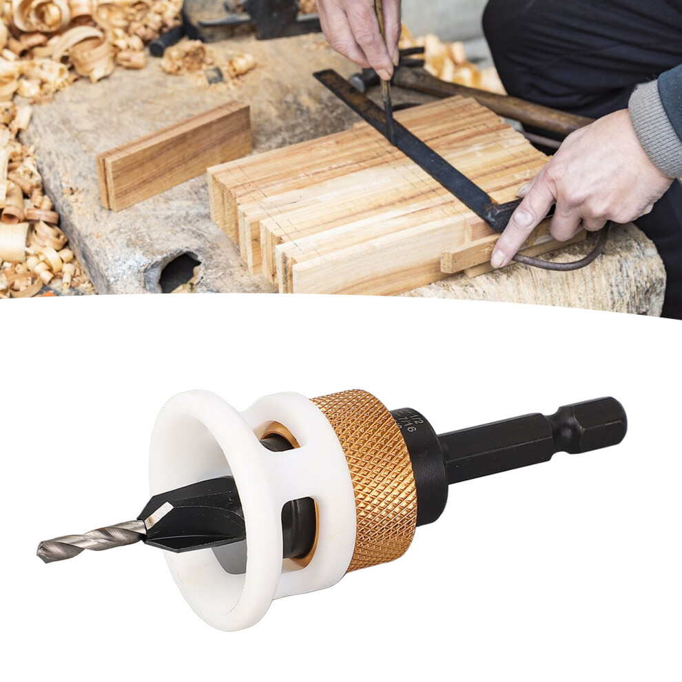 Adjustable Depth Countersink Drill Bit 3.2X8mm 4 Flute 1/4 Hex Shank 4271383434133