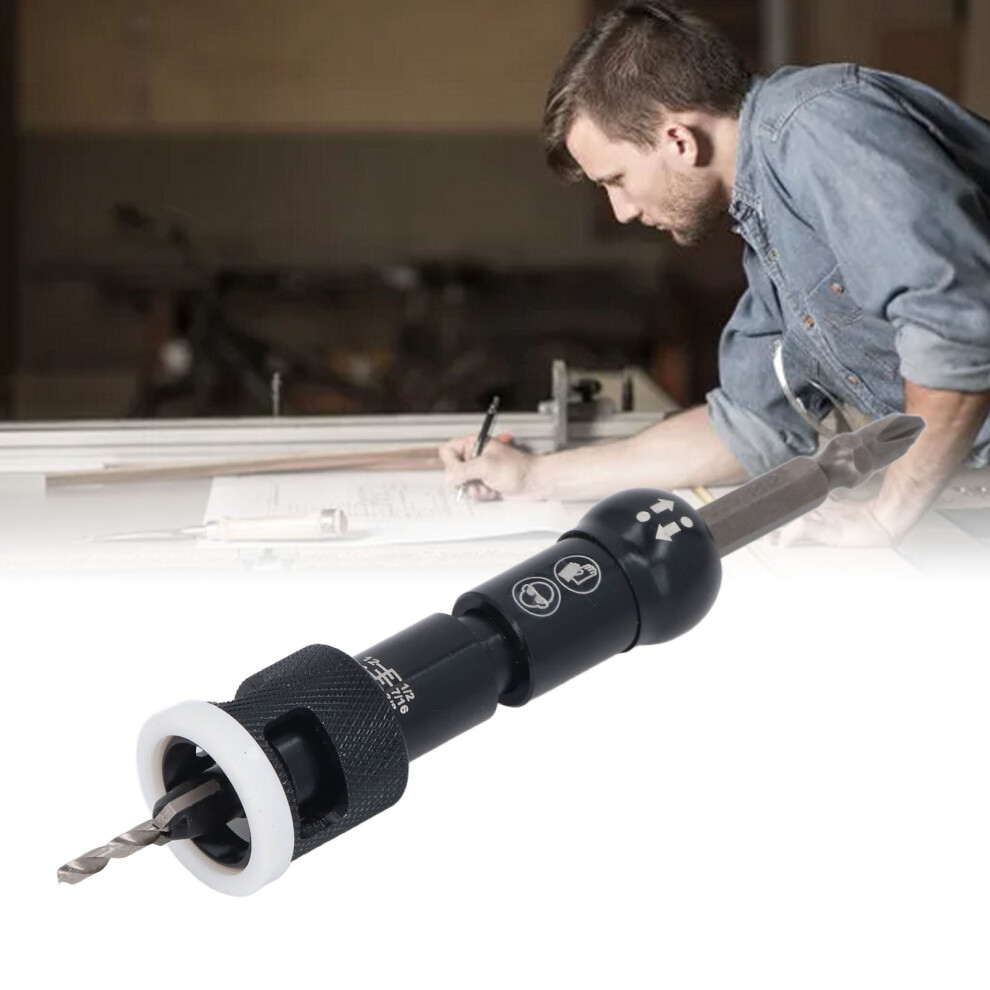 Limit Countersink Drill Set With 2000 Screw Caps, Adjustable Depth For Woodworking 7671386493774