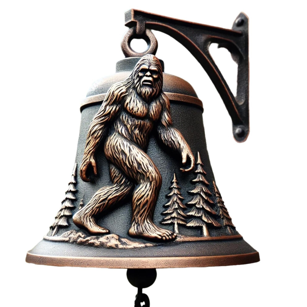 Vintage Bigfoot Cast Iron Doorbell Outdoor Rustic Farm Bell With Antique Finish For Porch 9455672949354