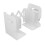 Porta-libros extensible 492.00 g ajustable blanco PP 10