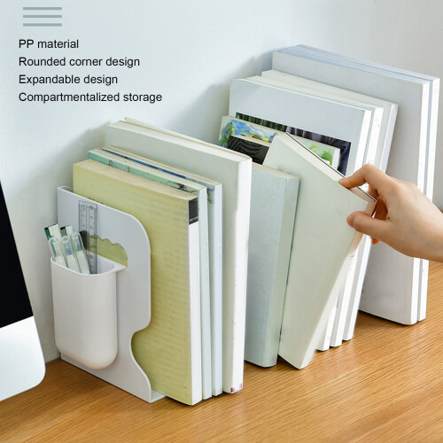 Separador de libros extensible PP 492g blanco de uso pesado 2