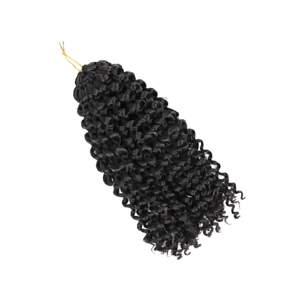 Unisex Black Passion Twist Braided Wig Long Curly Synthetic Crochet Style For Women