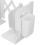 Porta-libros extensible 492.00 g ajustable blanco PP 11