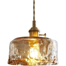 Pendant Light Nordic Copper Glass Shade Chandelier Modern Minimalist for Kitchen Island Bedroom
