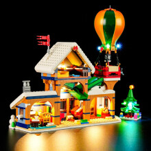 LED Light Kit for 10339 Santa Claus Post Office, Multicolor 5V Set with Low Voltage Protection