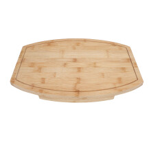 Corner Bamboo Cutting Board with Slot – Space Saving Irregular Shape