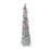 4.9ft Foldable PET Sequin Xmas Tree – Silver Colorful Holiday Decor 16