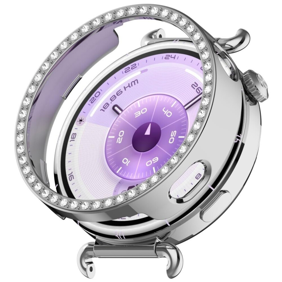 Glitter Rhinestone Shockproof Pc Bumper Case Scratchresistant Cover For Huawei Watch Gt6 41Mm 9070919024405