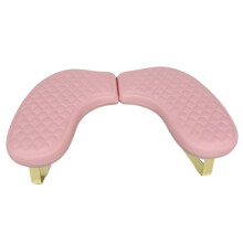 U Shape Nail Arm Rest with Ergonomic Tilted Design and NonSlip Base for Manicure Salon, Pink
