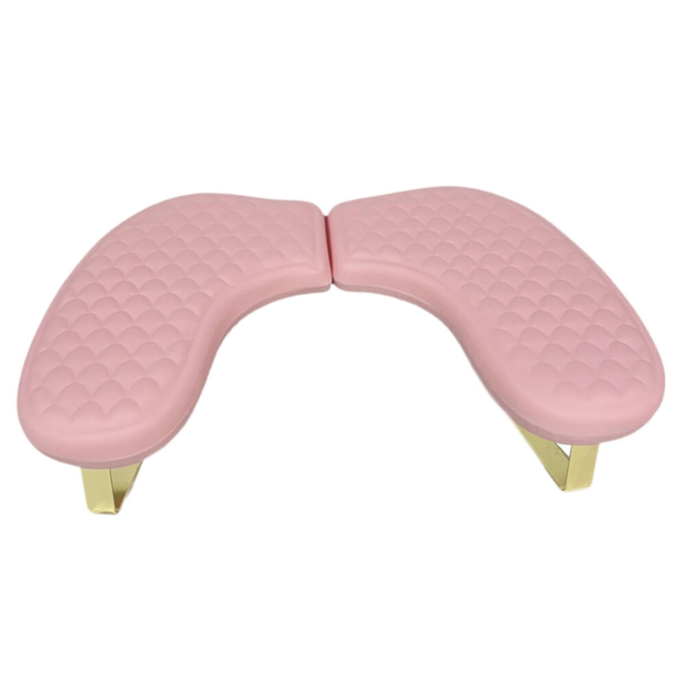 Pink U Shape Nail Arm Rest With Ergonomic Tilted Design And Nonslip Base For Manicure Salon,
