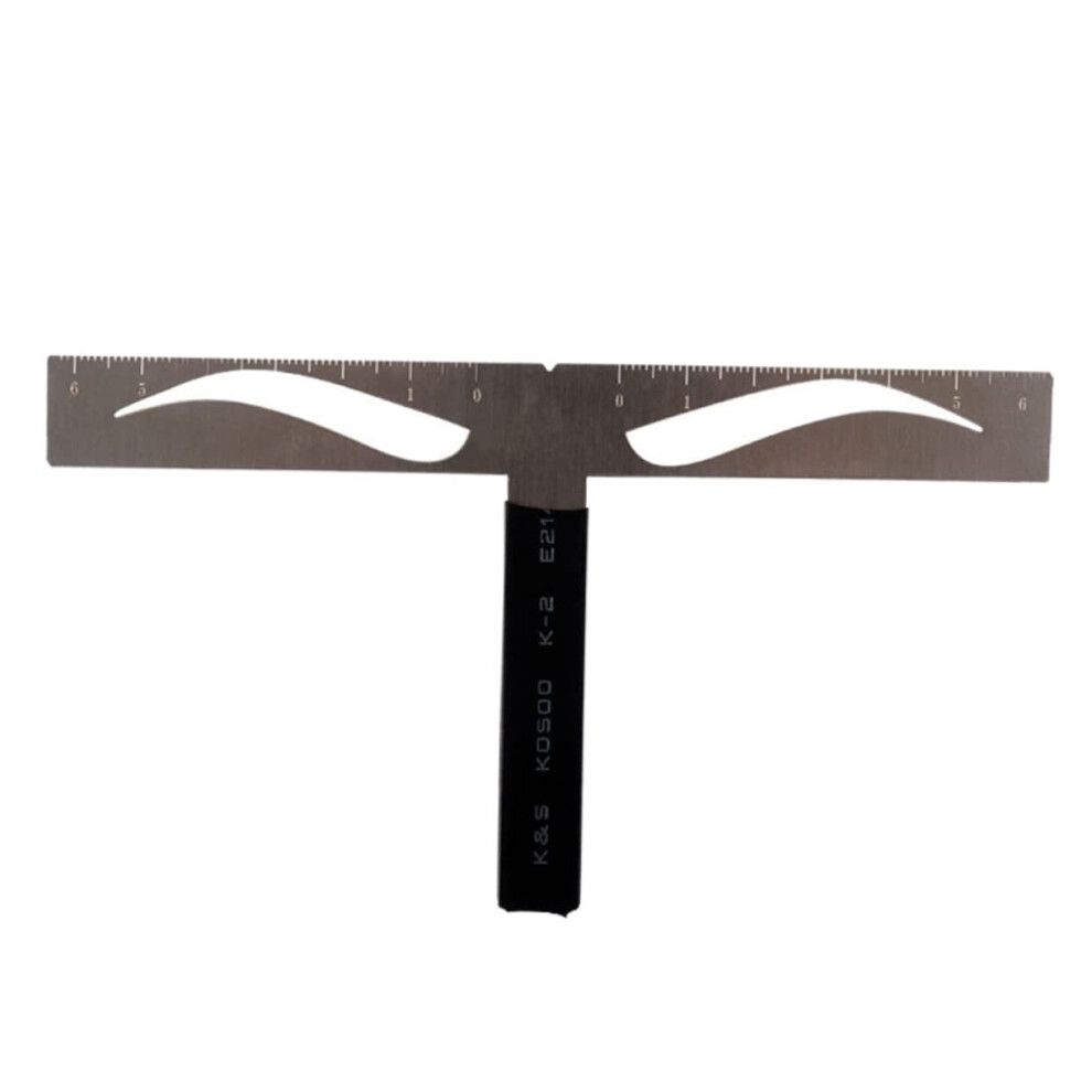 Eyebrow Stencil Kit with Measuring Ruler for Accurate Symmetrical Shaping, Reusable Brow Caliper