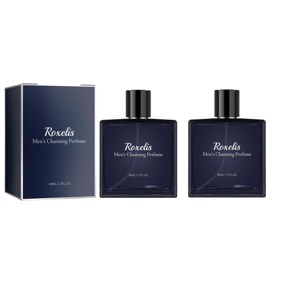 2pcs Long Lasting Men's Perfume Citrus Vanilla Cologne with Essential Oils for Romantic Dating 3.4oz