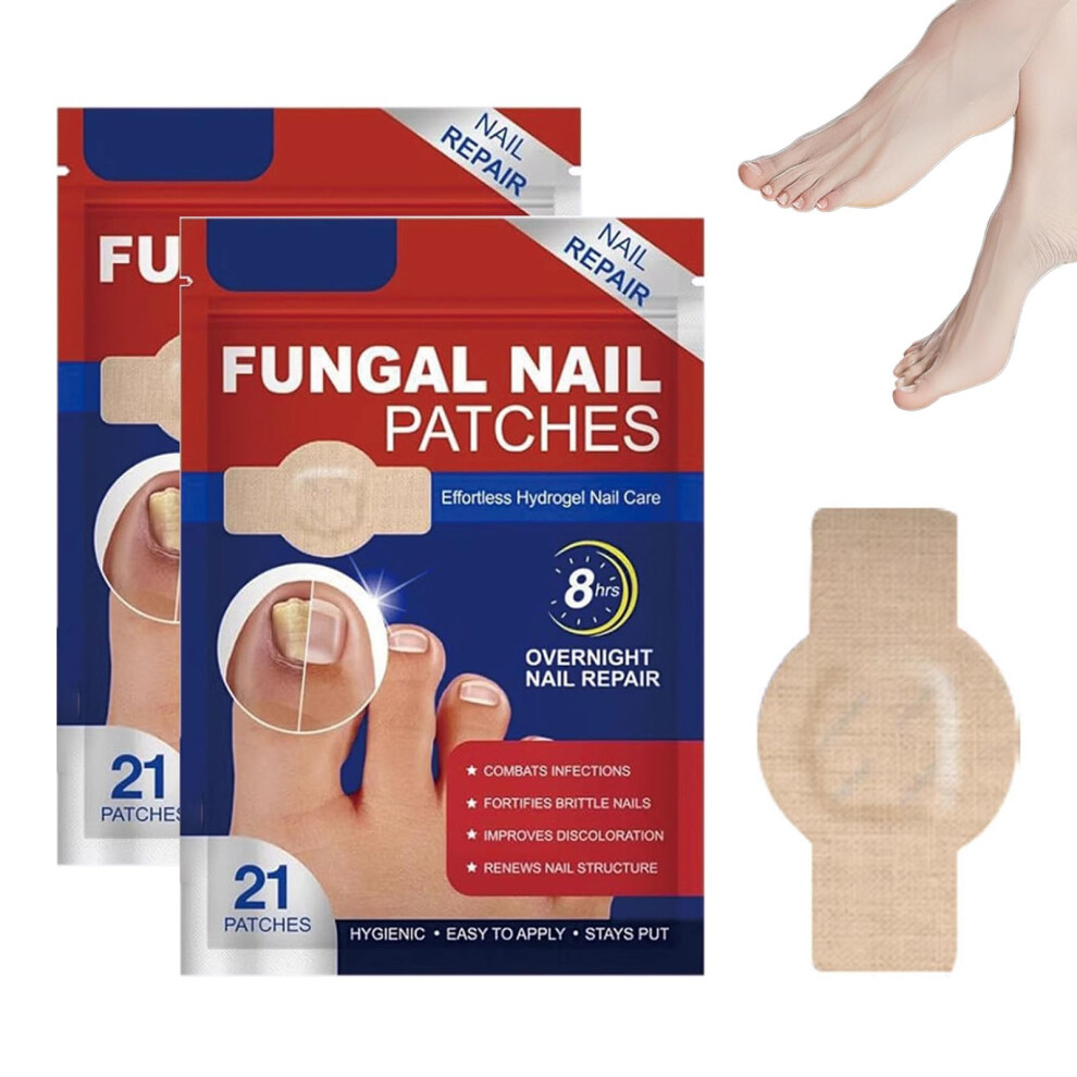 Fungal Nail Treatment Patches, Deep Overnight  for Toenail Fungus, Restore Healthy Nails, 2 Pack 42 PCS