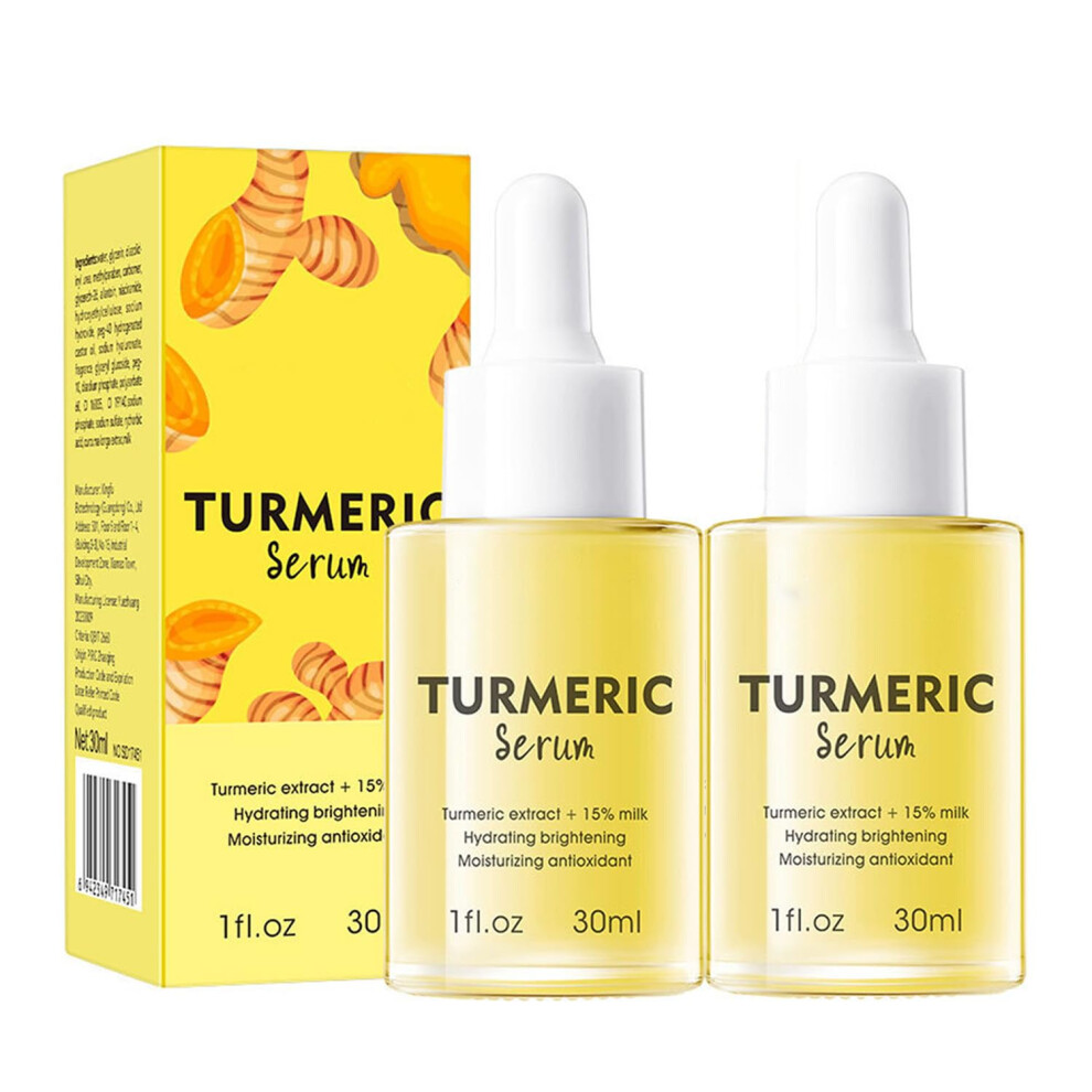 Turmeric Serum Anti Aging Formula for Wrinkles and Deep Hydration, Plumping and Firming, 2 Oz