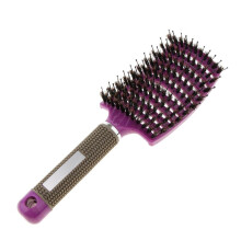Hair Brush with Curved Detangling Vented Paddle Design for Fast Drying and Gentle Scalp Massage