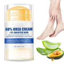 60% Urea Foot Cream with 2% Salicylic Acid for Cracked Heels, Deep Hydration for Dry Feet