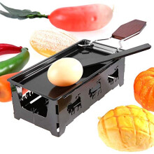 Raclette Grill Cheese Melting Pan NonStick with Wooden Handle for Stove or Candle Heating