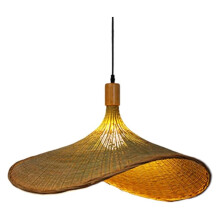 Rattan Pendant Light Handmade Basket Chandelier Bohemian Ceiling Lamp Natural Woven Shade 41cm