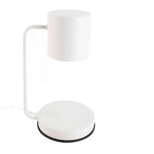 Dimmbare Metall-Aromatherapie-Wachslampe mit Timer – Weiß