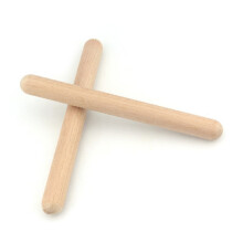 Natural Hardwood Claves, Bright Pleasant Tones Classroom Activities Instrument Set, Solid Wood Rhythm Sticks with Versatile Application, Easy