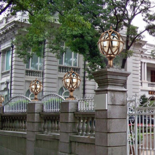 Vintage IP45 Waterproof Outdoor Lamp Post with E27 Base, RustResistant Garden Pathway Light 2