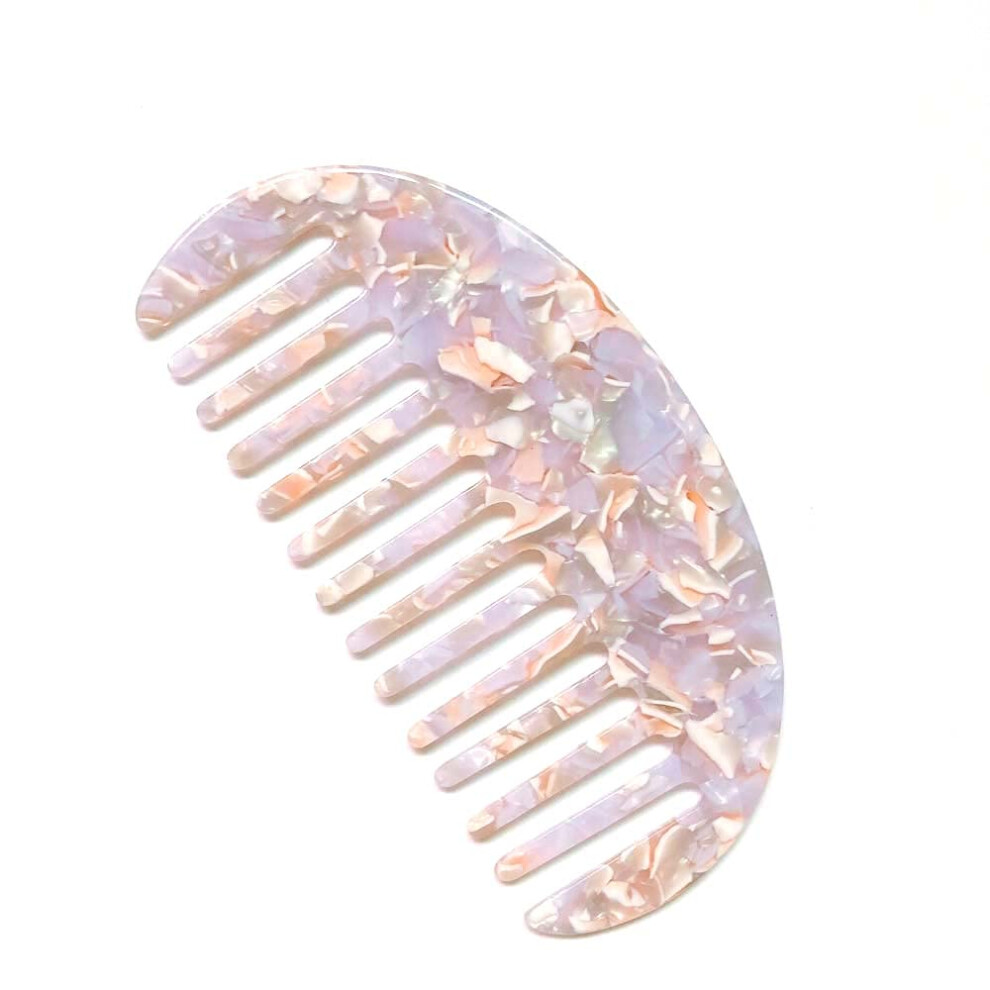 Unisex Wide Tooth Comb For Wet And Dry Hair, Vintage Cellulose Acetate Detangling Hair Comb