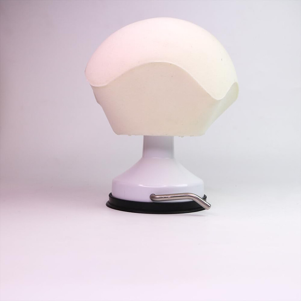 Unisex White Wig Stand With Stable Suction Base For Foam Head Display And Multiheadwear Compatibility Â