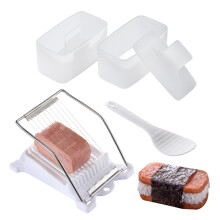 Musubi Maker Kit with Slicer and Rice Paddle, NonStick Press Mold Set for Hawaiian Sushi