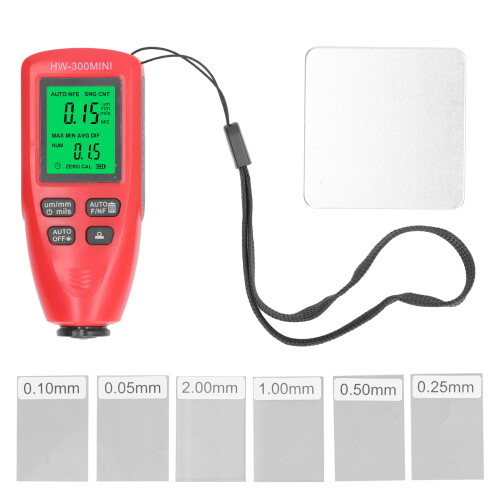 Electronic Paint Depth Gauge with High Accuracy and LCD Display, Suitable for Metal Processing Manufacturing Quality Control, Supports Zero