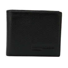 Minimalist Bifold Wallet For Men In Black Fine Material With Fold Closure Multiple Card Pockets And Secure Storage Ideal For EDC And Camping