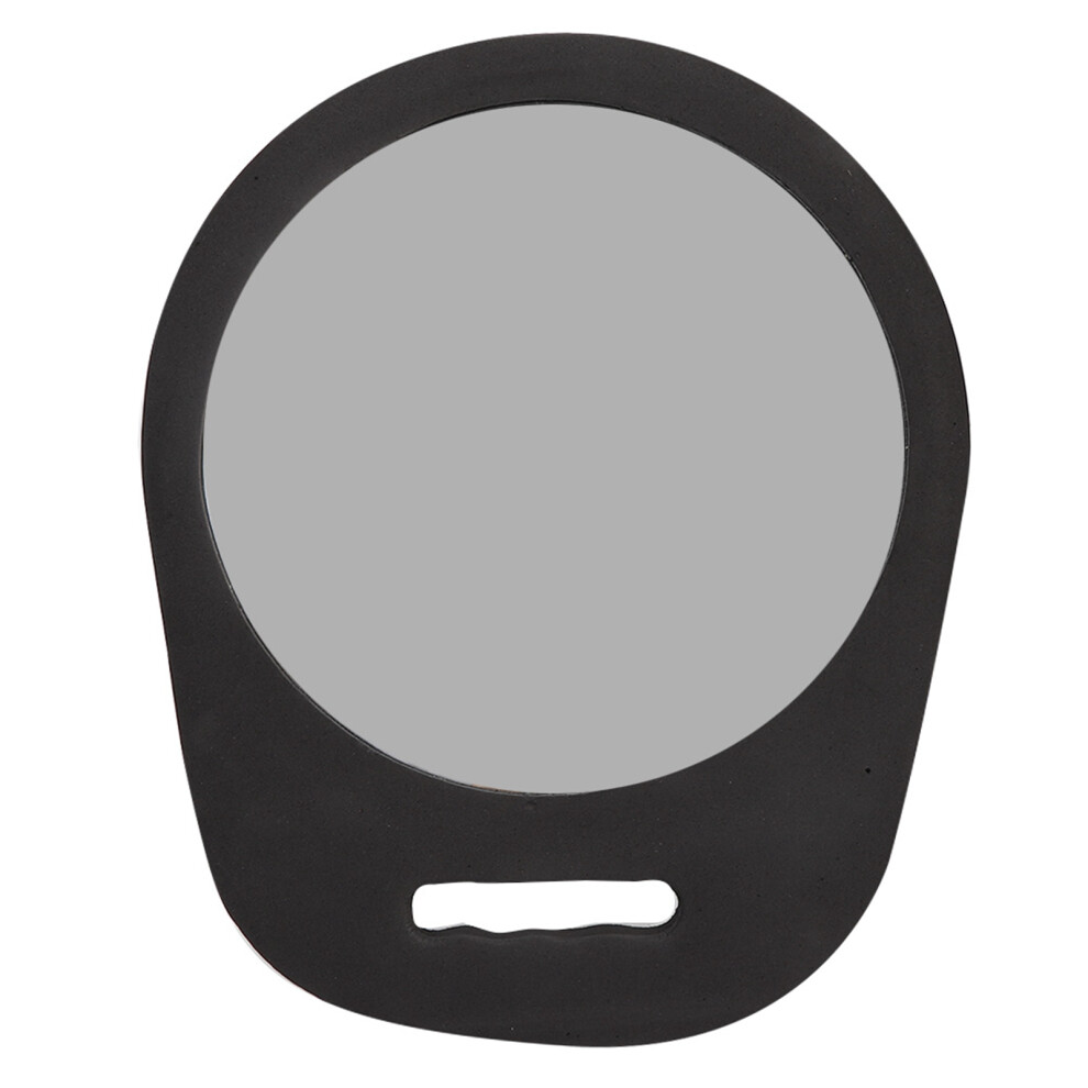Handheld Salon Mirror with Foam Edge, Double Handle Mirror for Barbershop and Home Use