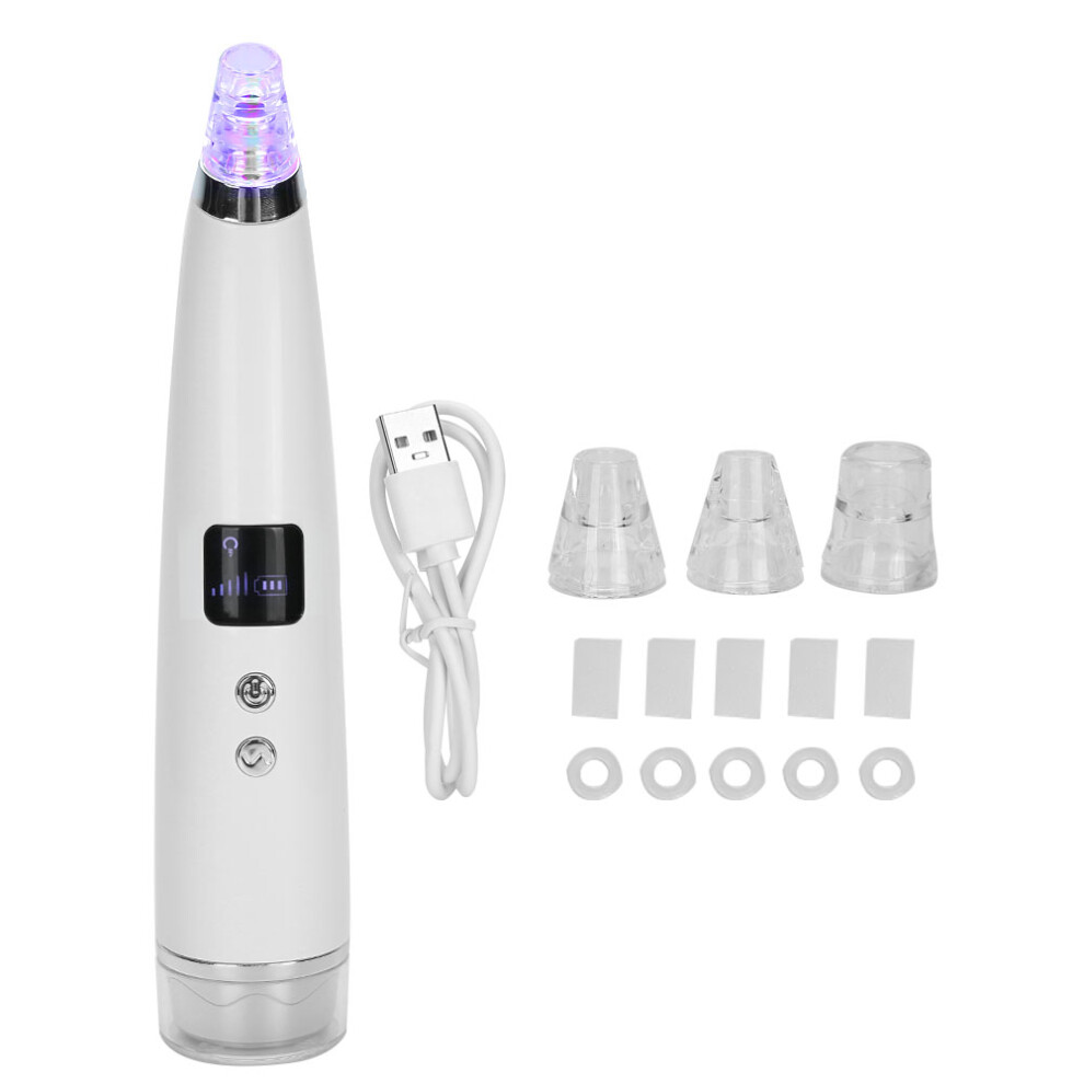 Adjustable Suction Levels Facial Pore Vacuum - Portable Blackhead Remover Tool with USB Rechargeable Battery for Safe and Painless Extraction