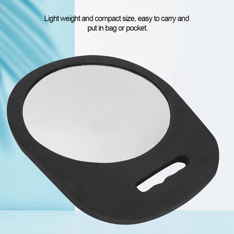 Mini Portable Round Vanity Mirror, Wear-Resistant, Black, PVC