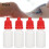 Cosmetic Use Squeeze Bottles Empty Refillable Soft Plastic Fiber Safe Durable Dispensing Caps Sealer Tip Replacement Good Sealing Light Avoidance 6