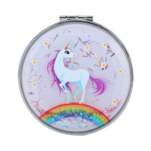 Elegant Compact Travel Mirror For Women Folding Double Sided Pocket Makeup Mirror With1X2X Magnifying Glass Long Lasting Wear Unique Glamorous