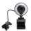 Webcam com foco automático rápido e preciso, microfones duplos com cancelamento de ruído, luz de preenchimento circular ajustável de alta 1