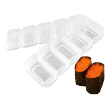 Múnla Sushi Nigiri Seapánach atá Éasca le hÚsáid, Uirlis Bento, Múnla Onigiri Seapánach Mini, Cruth Dronuilleogach, Dromchla