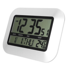 Modern Digital Clock With Temperature And Humidity Sensor Large Display Alarm Clock Function Wall Desk Mount High Accuracy Digital Wall Clock For