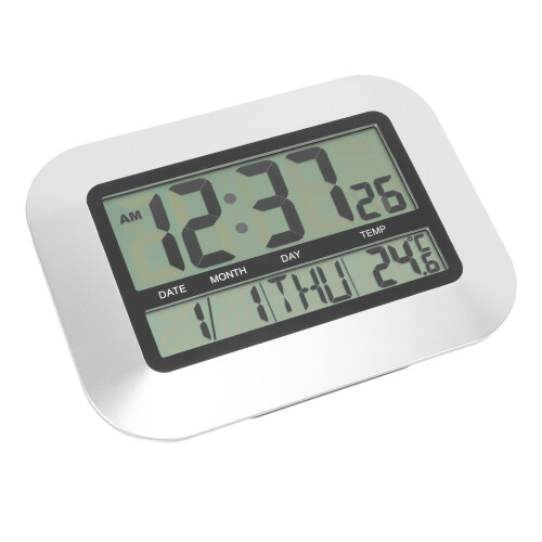 Modern Digital Clock With Temperature And Humidity Sensor Large Display Alarm Clock Function Wall Desk Mount High Accuracy Digital Wall Clock For 1