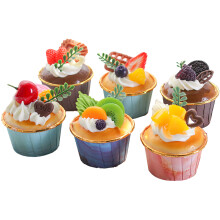 Faux Cupcake Artificial Dessert Model Simulation Design Decorative Display Wedding Party Photography Props Long Lasting PU PVC Material