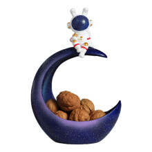 Creative Storage Tray Fun Astronaut Shape Cute Snack Holder Water Proof Non Toxic Versatile Use In Kitchen And Office Nuts Storage Plate Desktop